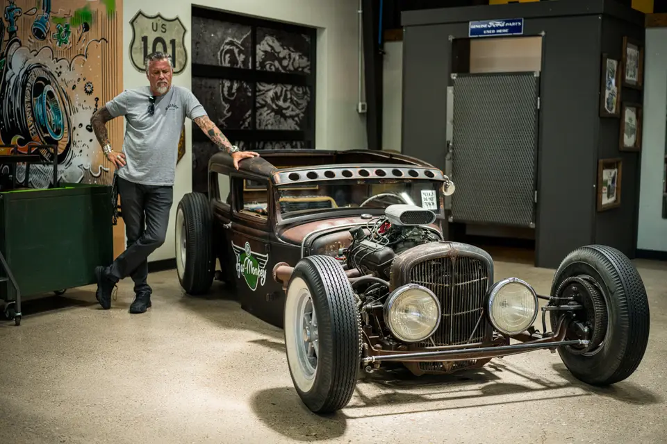 Chopped rat rod back in the shop