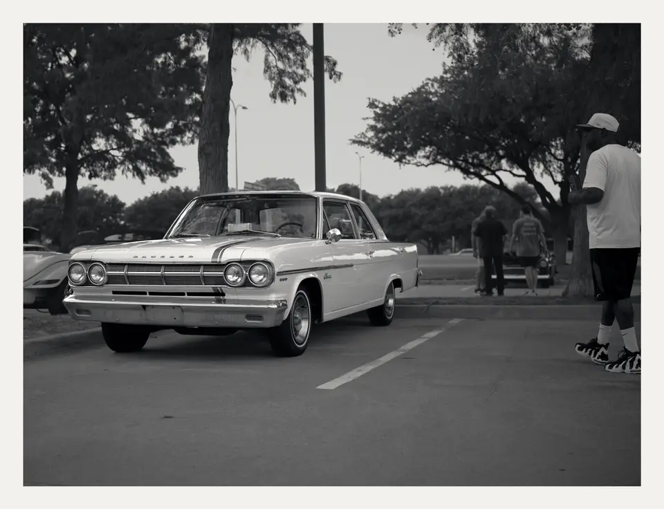 The white Rambler in the lot