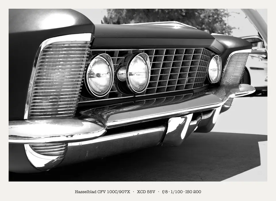 Grille, quad lamps and chrome