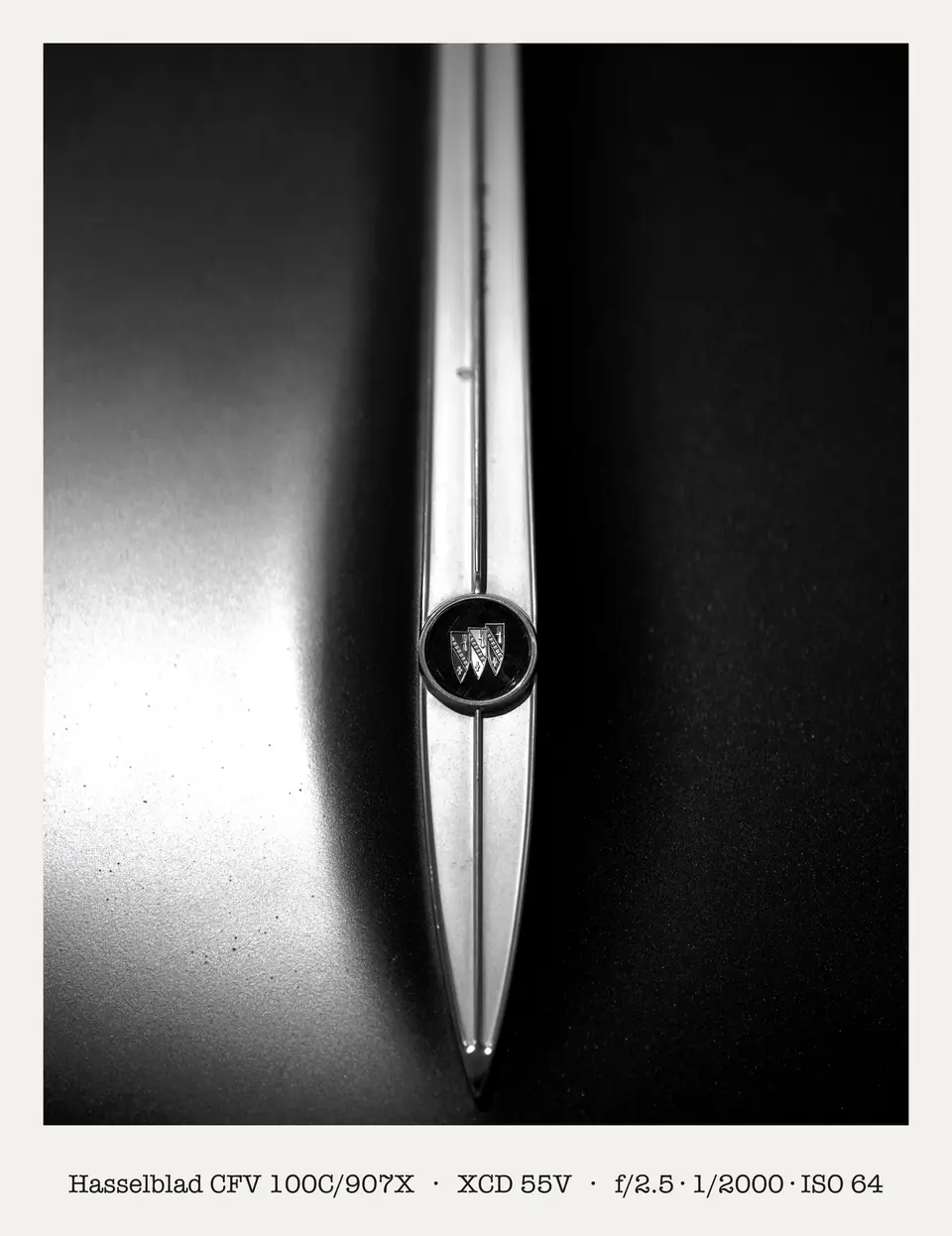 Buick tri-shield on the trim spear
